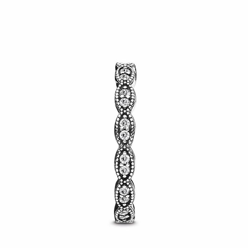 Pandora Sparkling Leaves Stackable Ring NZ, Sterling Silver (564901-ILR)